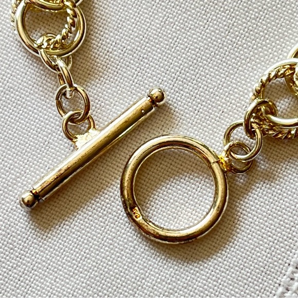 Chainmaille Rope & Smooth Texture Rings Bracelet Double Link Charm Bracelet - Picture 3 of 16